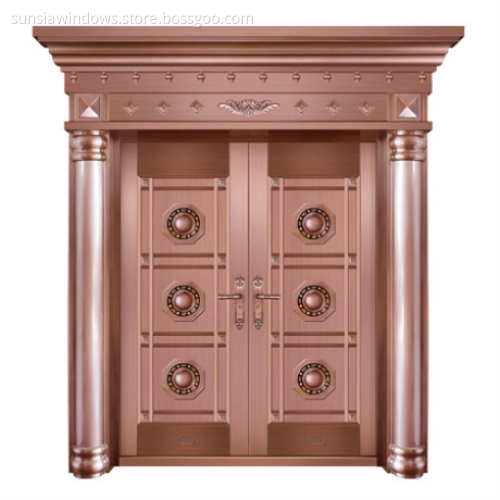 Copper Door Copper Surface Steel Security Door